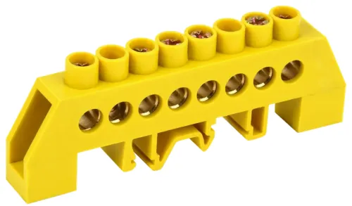 Шина IEK ШНИ-8x12-8-КС-Ж, латунь, DIN-рейка, 125А, YNN10-812-8DP-K05