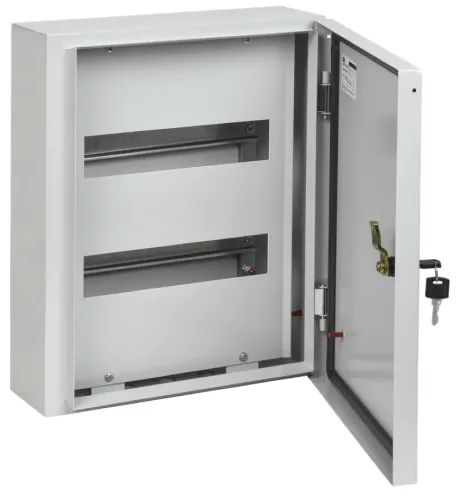 Щит распределительный IEK / ИЭК ЩРн-24 Titan 3, металлический 24 модульных расстояния 2 ряда, IP54, размер 410х330х120мм, MKM11-N-24-54-Z / электрика