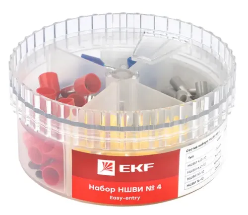 Кабельный наконечник EKF / ЕКФ PROxima набор НШВИ №4, 4-16мм2, nabor-nshvi-4, 1уп.