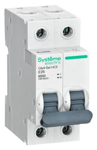 Автоматический выключатель Systeme Electric City9, 2P 25А C, 6кА
