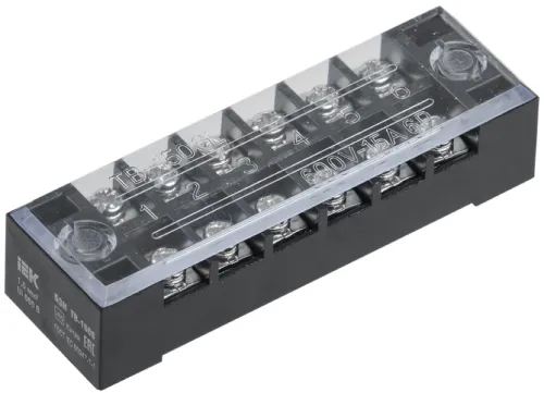 Блок зажимов IEK БЗН ТВ-1506, трехфазный, 1.5мм², 15А