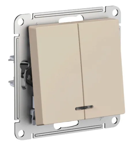 Выключатель Systeme Electric AtlasDesign 10АХ песочный ATN001253