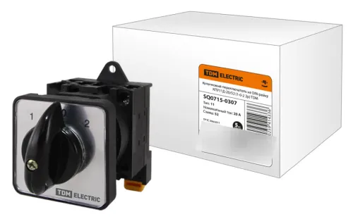 Переключатель TDM Electric КПУ11Д-20/52 20А 400В 2P IP40