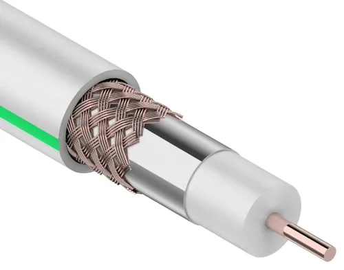 Кабель REXANT / Рексант SAT 703B Indoor CCS/Al/Al 75 Ом коаксиальный, сталь омедненная, бухта белый, длина 100м, 01-2431-2 / провод