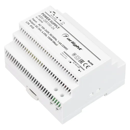 Драйвер Arlight ARV-DR150-24 DIN-рейка, 150Вт, 24В, IP20