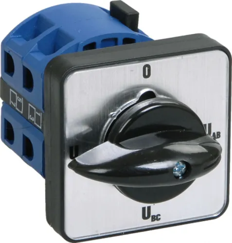 Переключатель кулачковый IEK / ИЭК ПКП10-12 /О двухпозиционный 0-1, в пластиковом корпусе, 400В, 10А, 2 полюса, IP20 / электрика