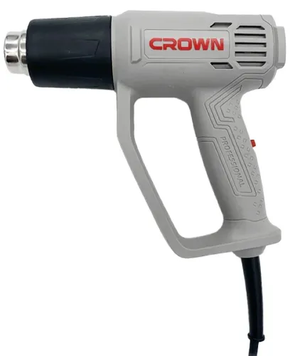 Строительный фен Crown CT19041K, серый, 600°С, 1800Вт
