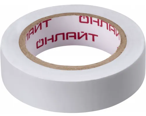 Изолента ПВХ ОНЛАЙТ OIT-B15-10/WH белая 10м, 71673