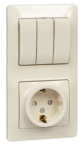 Блок Systeme Electric Glossa розетка и выключатель GSL000278