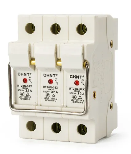 Держатель предохранителя CHINT RT28N-32X, 3P, 10х38мм, 32А, 500В