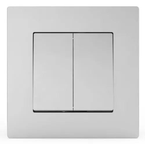 Выключатель TOKOV ELECTRIC Pixel, 10А 250В, двухклавишный