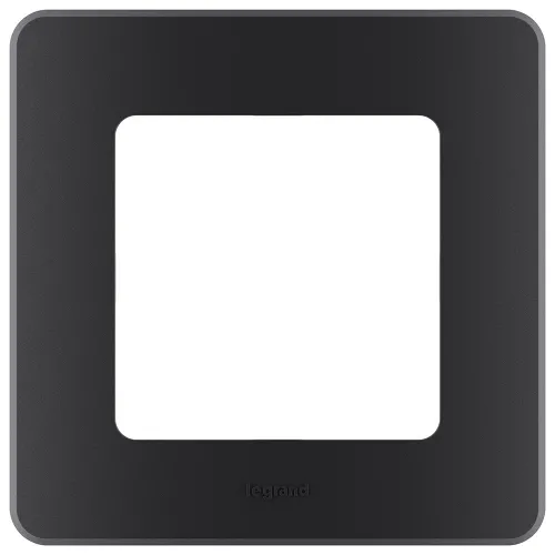 Рамка электроустановочная Legrand / Легранд Inspiria 673933 скрытая установка, антрацит, 1 пост / для розеток и выключателей