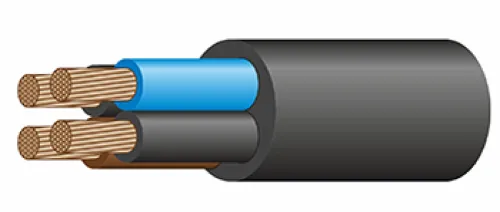 Силовой кабель Магна КГтп-ХЛ-380/660-2 гибкий круглый, 4х50мм² ГОСТ черный, 1м / провод