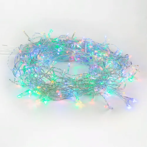 Гирлянда Neon-Night / Неон Найт Дождь 1.5х1м, мультиколор с динамикой, контроллером и прозрачным проводом, 8 режимов 96 световых точек, IP20, 235-029 / новогодние украшения для декора дома
