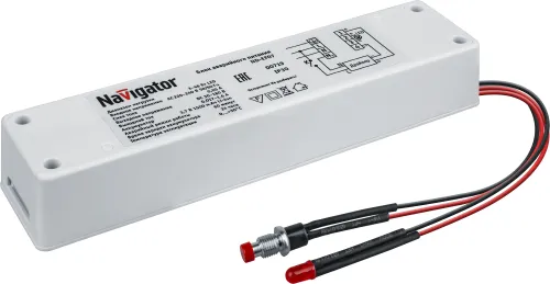 Блок аварийного питания Navigator / Навигатор ND-EF07 универсальный, для LED, белый, 180х42х28мм, 240В, 48Вт, IP30 / освещение, электрика