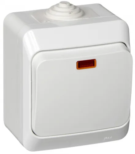 Выключатель Systeme Electric Этюд, 10А 250В IP44, белый