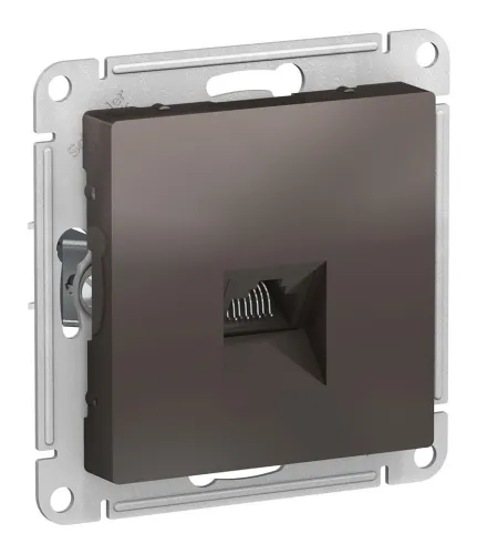 Розетка компьютерная Systeme Electric AtlasDesign RJ45, мокко, ATN000683