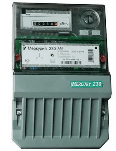 Счетчик электроэнергии Меркурий 230 АМ-02 трехфазный, артикул 00000000169