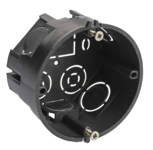 Подрозетник ЭРА KUT-68-40-black круглый, Б0051810, 68x40мм