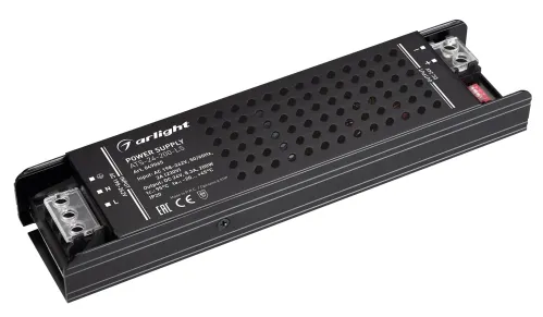 Драйвер Arlight / Арлайт ATS-24-200-LS для светодиодных изделий, в металлическом корпусе, черный, 211х52х27мм, 8.3А, 200Вт, 24В, IP20 / блок питания