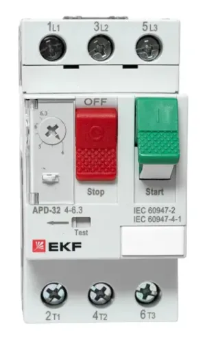 Пускатель EKF PROxima АПД-32, термомагн. расцепитель, 600В, 6.3А