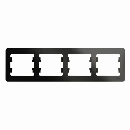 Рамка Systeme Electric Glossa GSL000704 антрацит, 4 поста