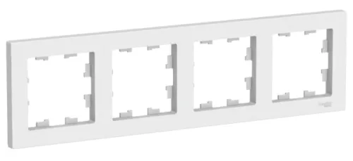 Рамка электроустановочная Systeme Electric / Систем Электрик AtlasDesign универсальная ATN001304 лотос, 4 поста / для розеток и выключателей