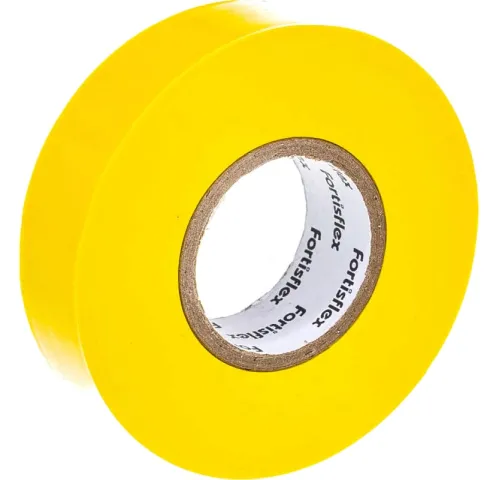 Изолента ПВХ Fortisflex 0.15х19мм, желтая 20м, 71232