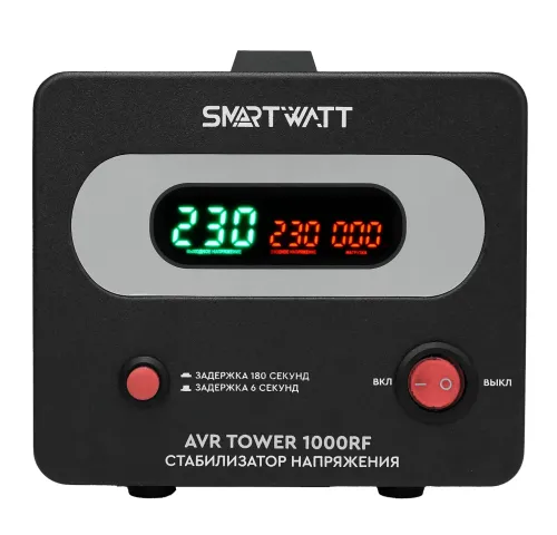 Стабилизатор SMARTWATT AVR TOWER 1000RF релейный, 1000ВА