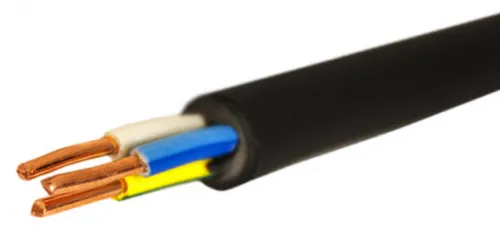 Силовой кабель Технокабель ВВГнг(А)-LS 3х4-0.66 медный круглый, 00-00148330, черный ГОСТ, 1м / провод