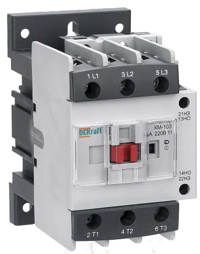 Контактор DEKraft / Декрафт КМ-103 АС IP20 1NО, 1NC 220В 40А 50Гц, 22128DEK / коммутационное оборудование
