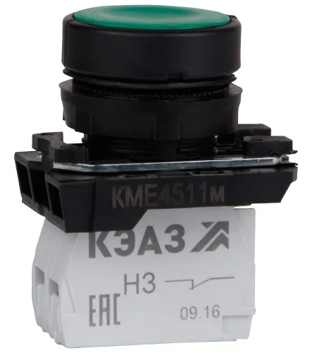 Кнопка управления КЭАЗ КМЕ4511м зеленый 1но+1нз IP54 248247