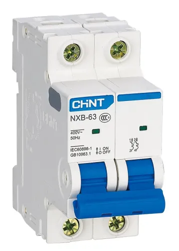 Автоматический выключатель CHINT / Чинт NXB-63, 2P 3А характеристика D, 6кА, 814101 / электроавтомат