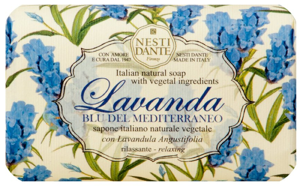 Nesti Dante / Нести Данте Мыло твердое туалетное Lavanda Blu del Mediterraneo 150г / гигиена и уход