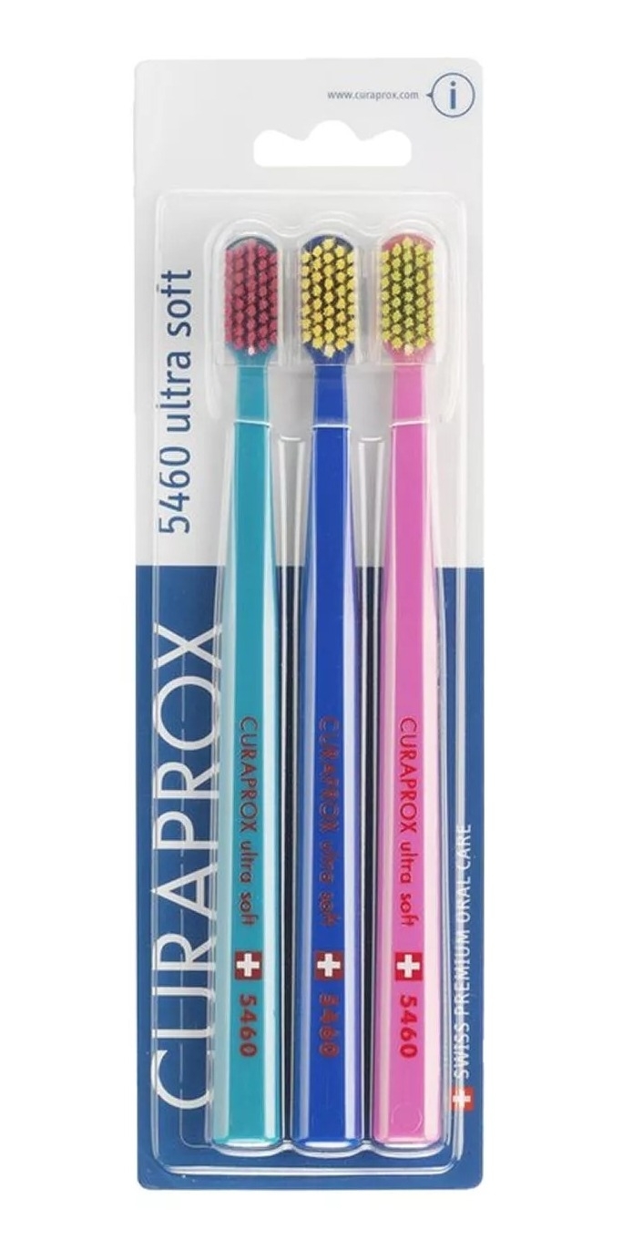 Curaprox / Курапрокс Зубная щетка взрослая Ultrasoft duo swiss CS5460 ультрамякгая 3шт. / уход за полостью рта