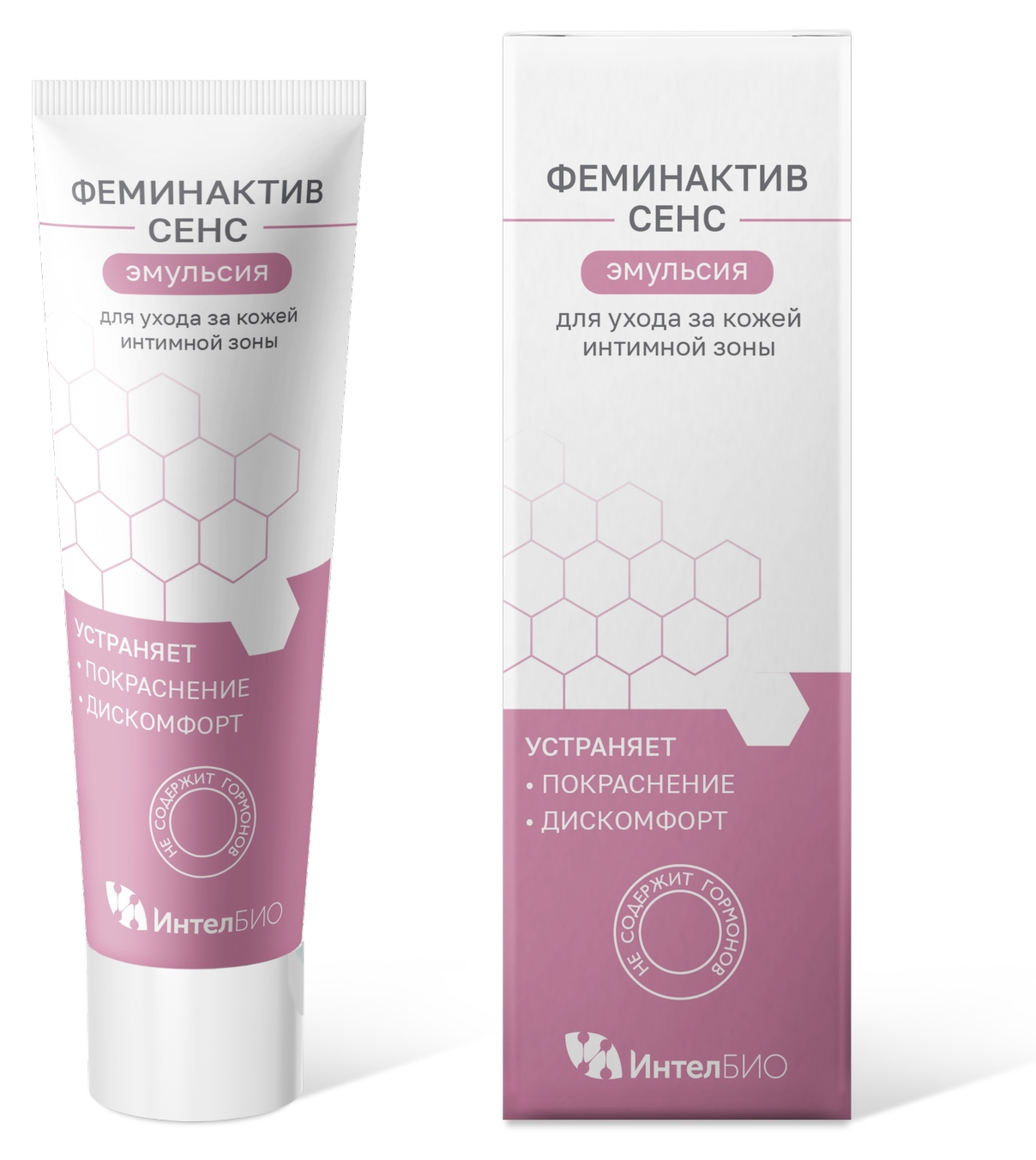 Средство для интимной гигиены Феминактив Сенс эмульсия заживляющая, увлажняющая, с пантенолом, 50мл