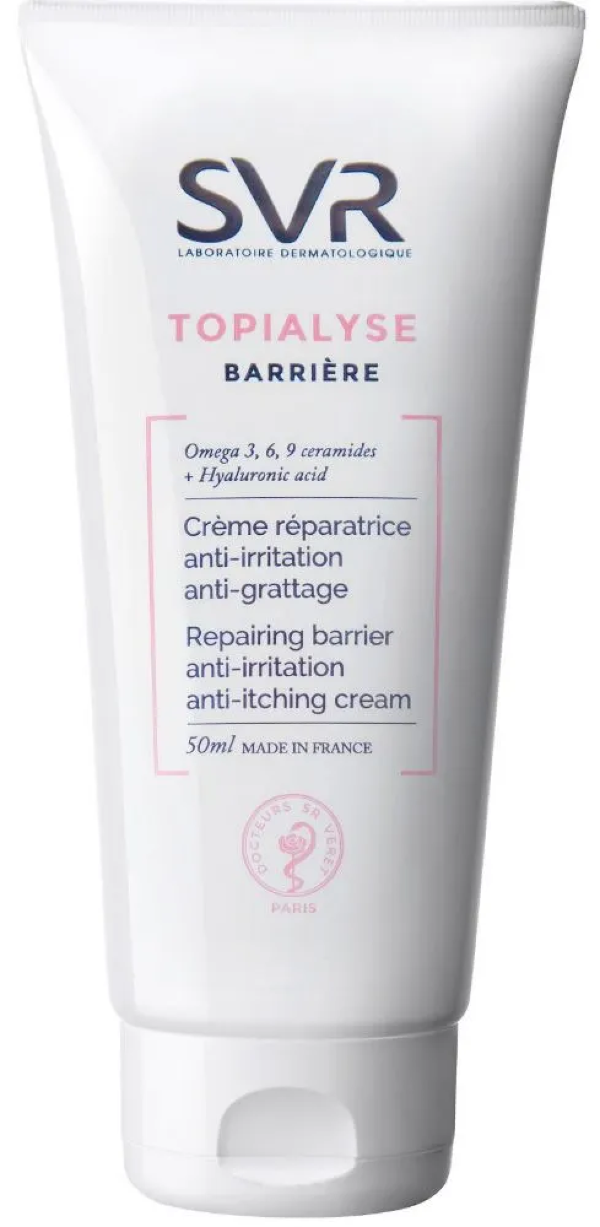 SVR / СВР Крем для тела Topialyse Barriere защитный восстанавливающий для сухой кожи с гиалуроновой кислотой 50мл / уходовая косметика