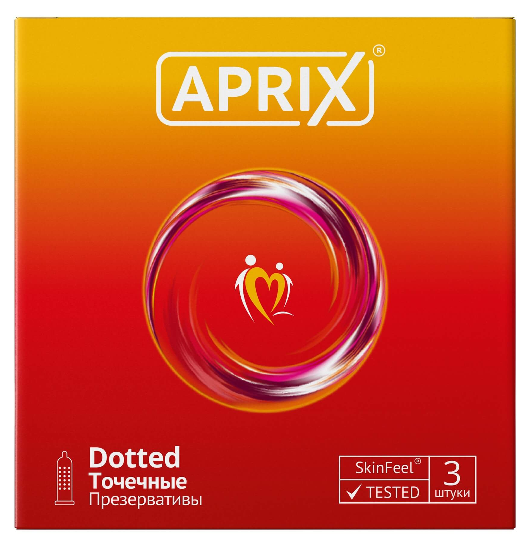 Презервативы Aprix / Априкс Dotted точечные из латекса со смазкой 3шт.