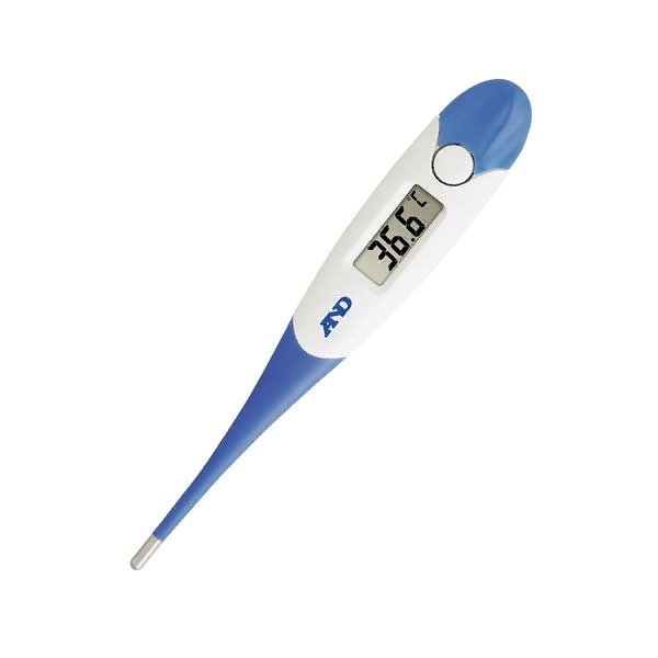 Термометр для тела AND / Эй энд Ди DT-623 без ртути цифровой водонепроницаемый, в пластиковом футляре / медицинский градусник электронный