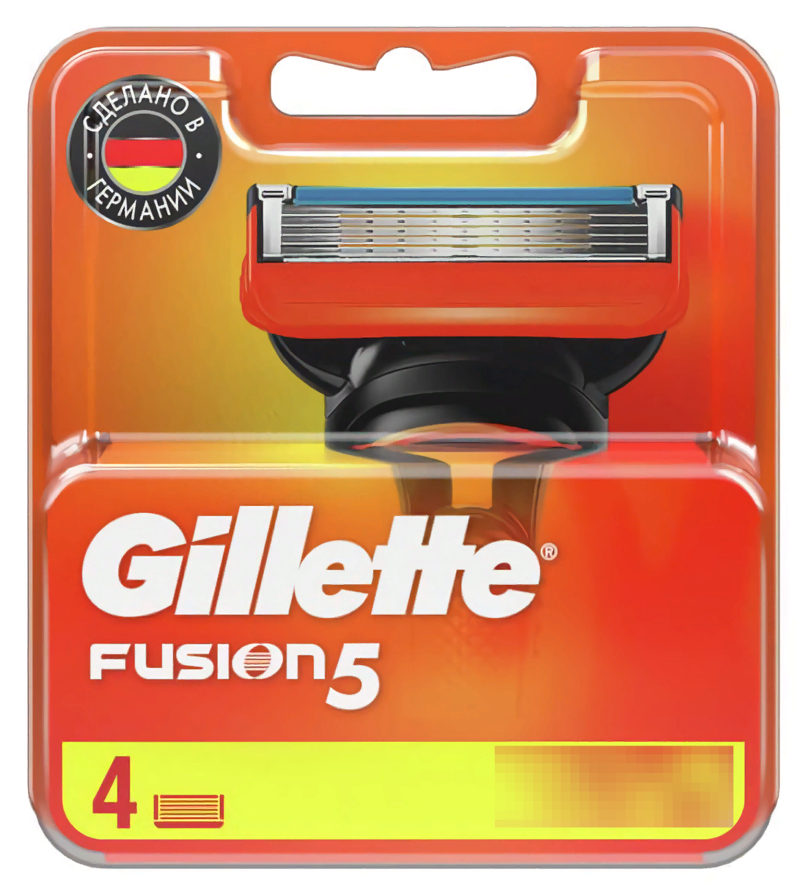 Gillette / Джилетт Fusion5 Сменные кассеты для мужских бритв c 5 лезвиями, смазывающей полоской, 4шт. в упаковке / для бритья и удаления волос