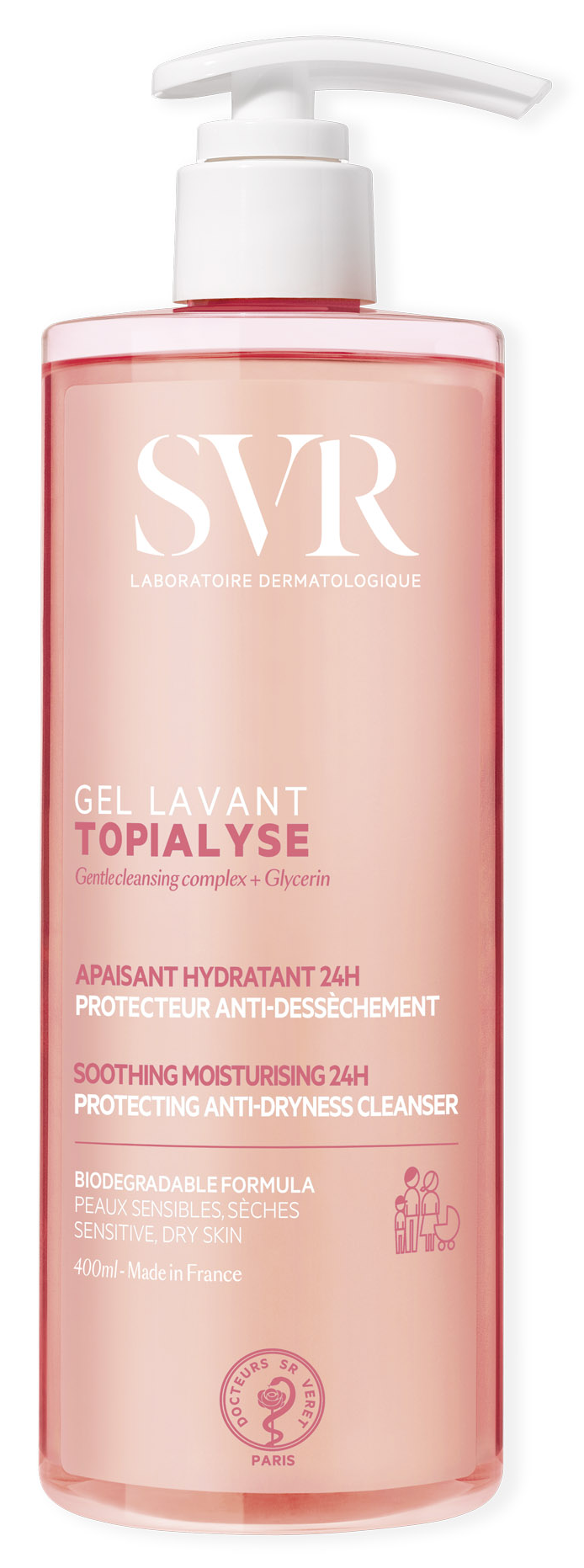 SVR / СВР Гель для душа детский Topialyse очищающий для сухой и чувствительной кожи с растительным глицерином 400мл / гигиена и уход