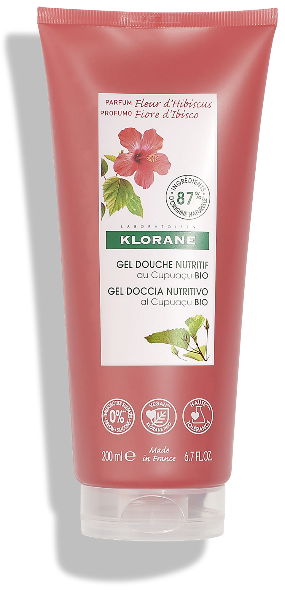Klorane / Клоран Гель для душа Цветок гибискуса для взрослых и детей с 3 лет питательный с органическим маслом купуасу 200мл / гигиена и уход