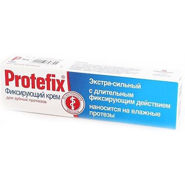 Protefix / Протефикс Крем для фиксации зубных протезов, экстра сильная фиксация, 20мл / средство для вставных зубов