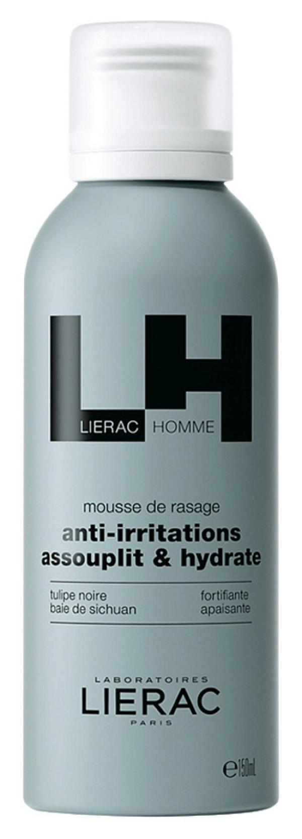 Пена для бритья Lierac / Лиерак Homme для чувствительной кожи, с касторовым маслом, 150мл / мужская косметика