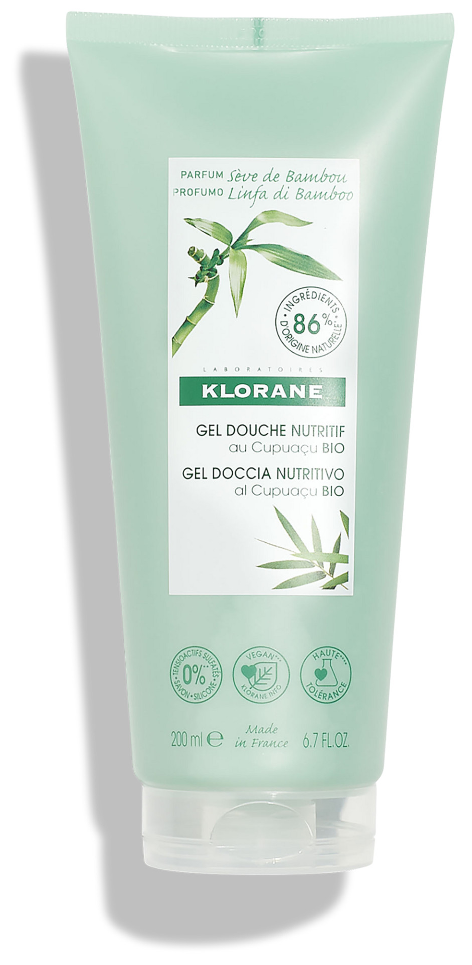 Klorane / Клоран Гель для душа питательный с молочком бамбука и органическим маслом купуасу 200мл / гигиена и уход