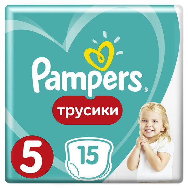 Подгузники-трусики Pampers / Памперс Pants для мальчиков и девочек, размер 5, для детей весом 12-17кг, в упаковке 15шт. / памперсы