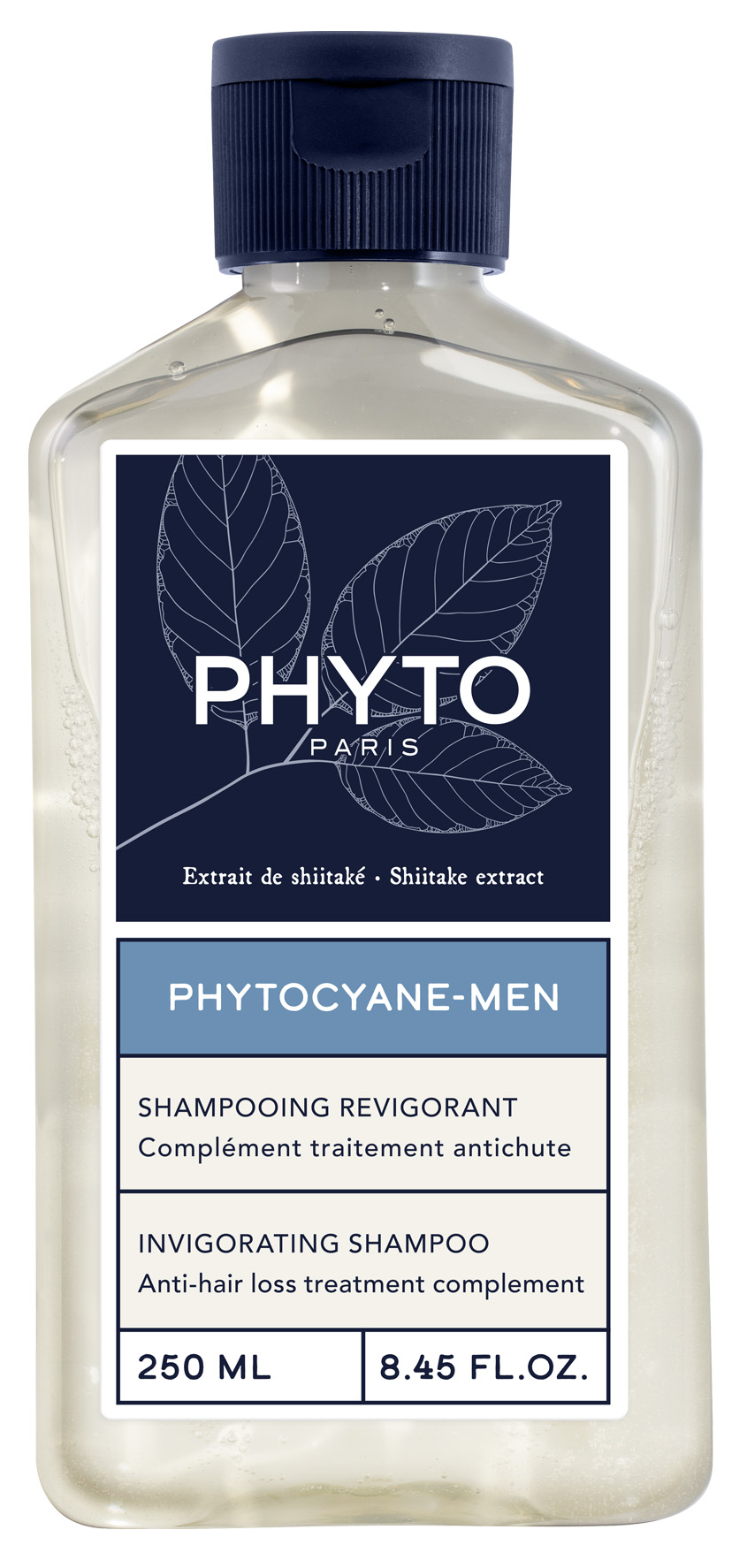 Phyto / Фито Phytocyane-Men Шампунь мужской укрепляющий для всех типов волос против выпадения с экстрактом листьев гинкго билоба 250мл / уходовая косметика