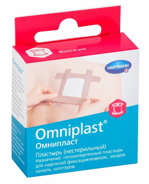 Paul Hartmann пластырь фиксирующий Омнипласт из текстильной ткани рулонный 1.25x500см 1шт.