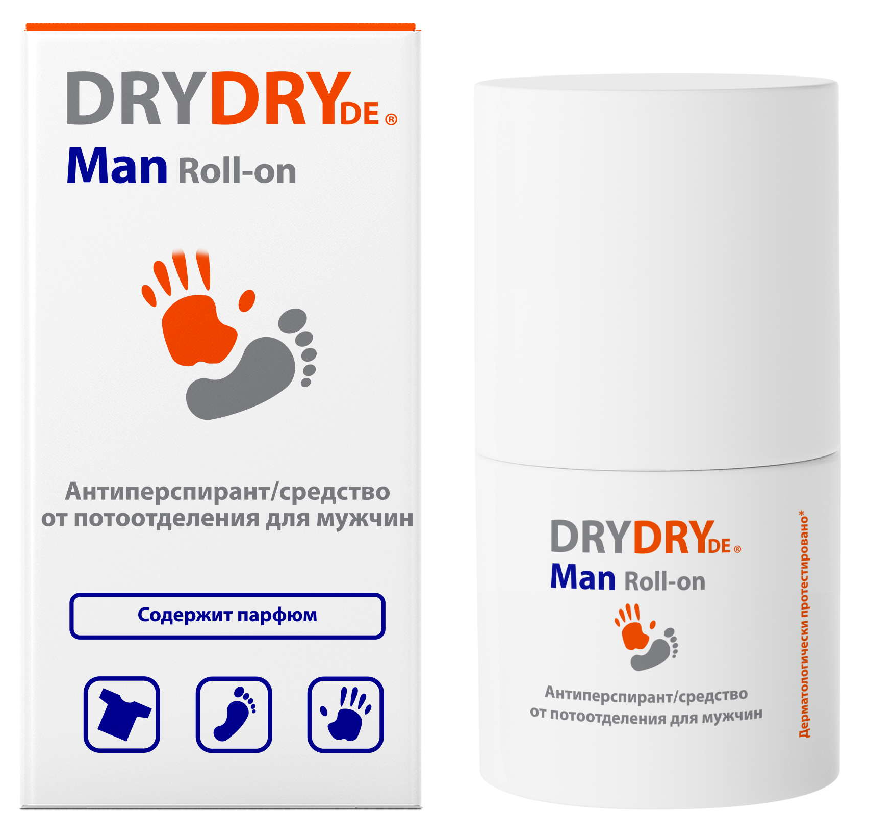 Дезодорант мужской Dry Dry / Драй Драй Man антиперспирант парфюмированный, шариковый, 50мл / уход за телом