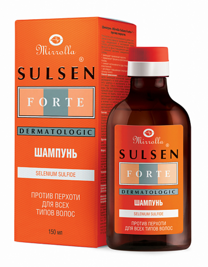 Mirrolla / Мирролла Шампунь от перхоти Сульсен Форте 2% для всех типов волос 150мл / дерматологическое средство